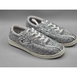 Tretorn‎ Nylite Silver Glitter Sneaker - Women's Size 5